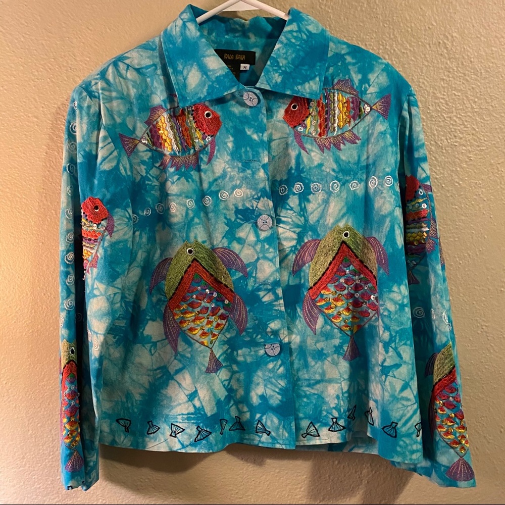 Blue Pattern Blazer - Picture 2 of 5